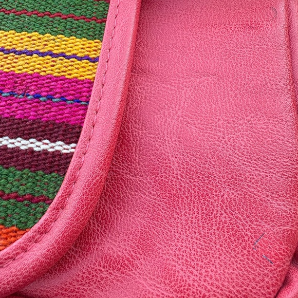 NWOT Peña Inca Piel Red Embroidered Crossbody Bag - Picture 13 of 13